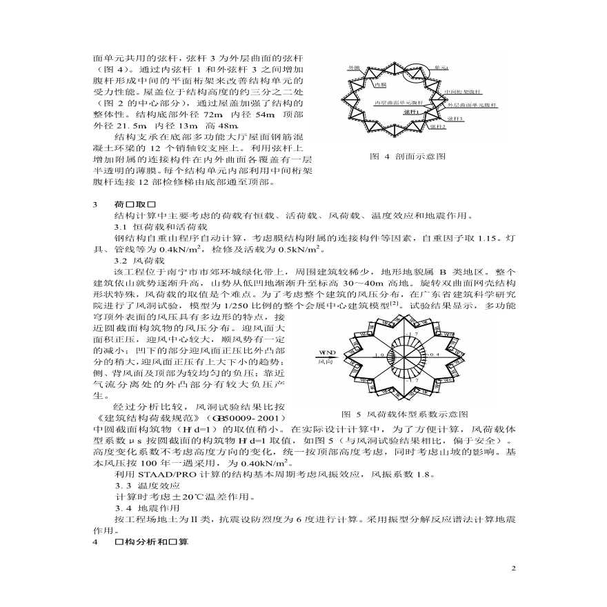 南宁国际会展中心旋转双曲面网壳钢结构穹顶设计文件-图二