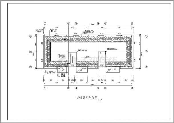 1600平米五层砖混结构住宅楼建筑设计CAD图纸（1层3户）-图一