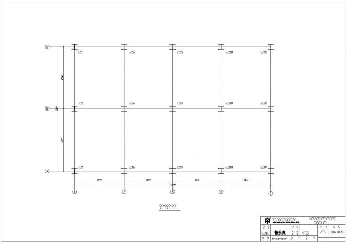 三层钢结构厂房结构设计CAD图纸_图1