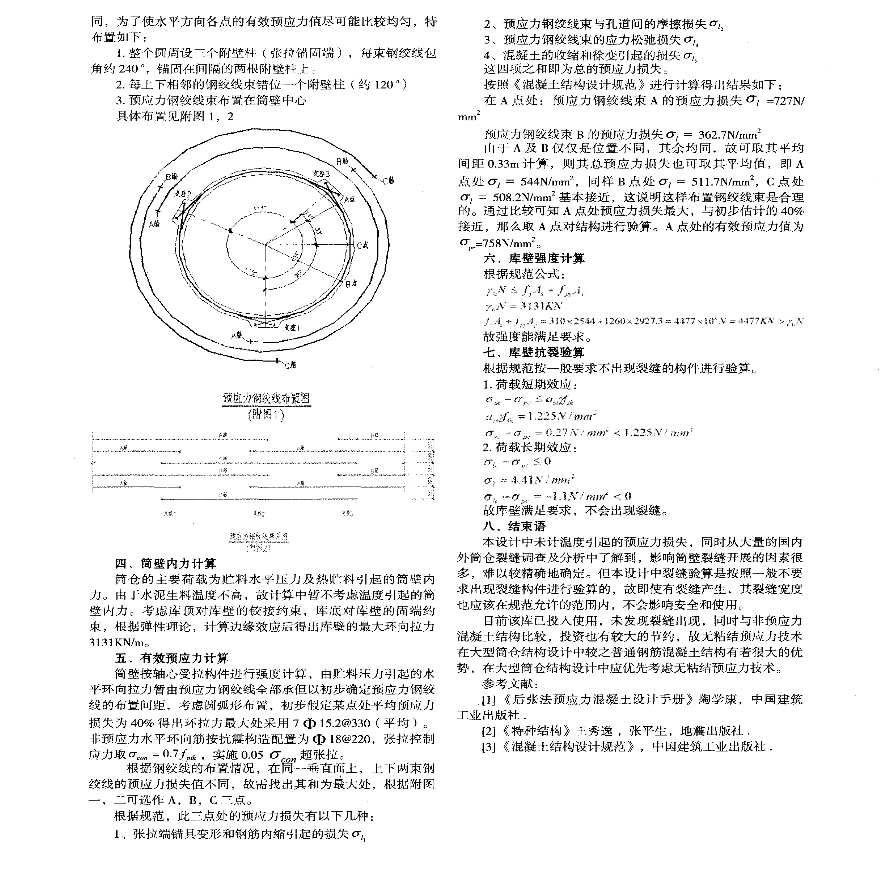 无粘结预应力技术在大直径筒仓结构中的应用-图二