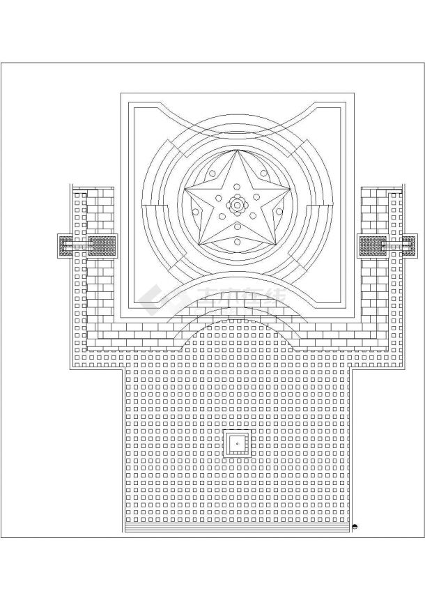 本资料为:某休闲广场喷泉设计cad全套施工图纸;内含:旱喷泉沟篦平面图