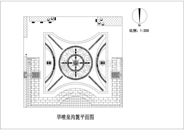 某休闲广场喷泉设计cad全套施工图纸