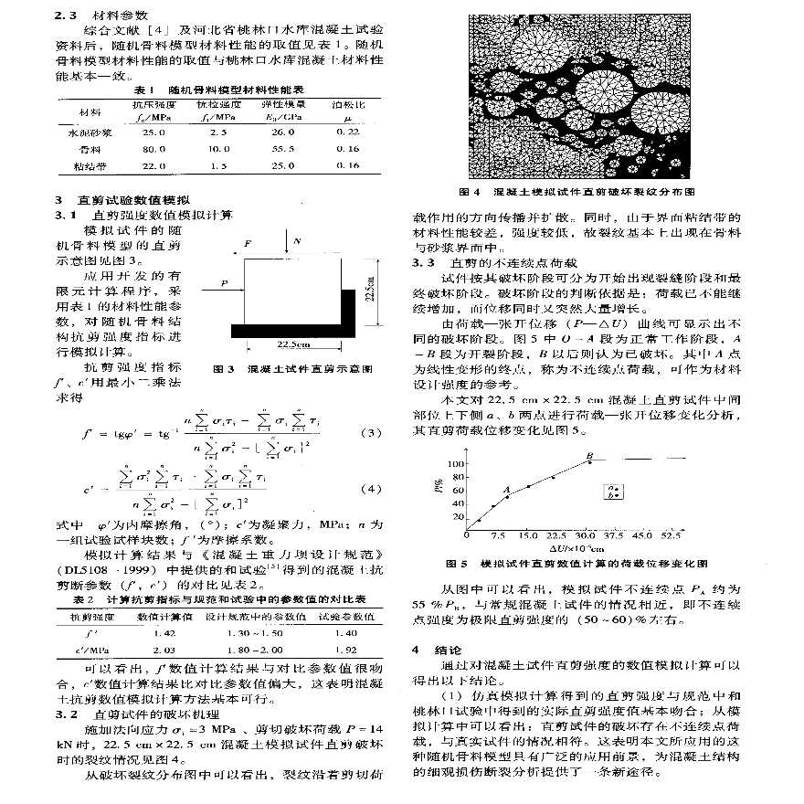 混凝土直剪力学性能的数值模拟研究-图二