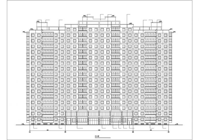 2.3万平米17层短肢剪力墙结构住宅楼全套建筑设计CAD图纸_图1