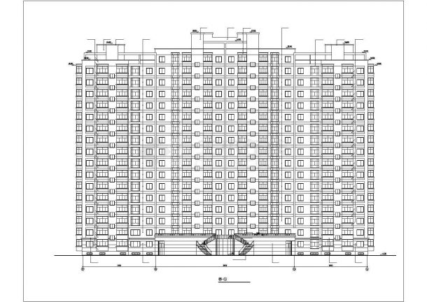2.3万平米17层短肢剪力墙结构住宅楼全套建筑设计CAD图纸-图二