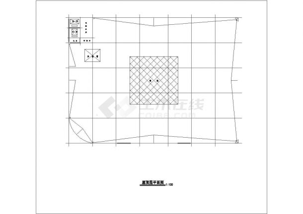 广州某市政单位3900平米4层钢框架结构接待中心建筑设计CAD图纸-图二