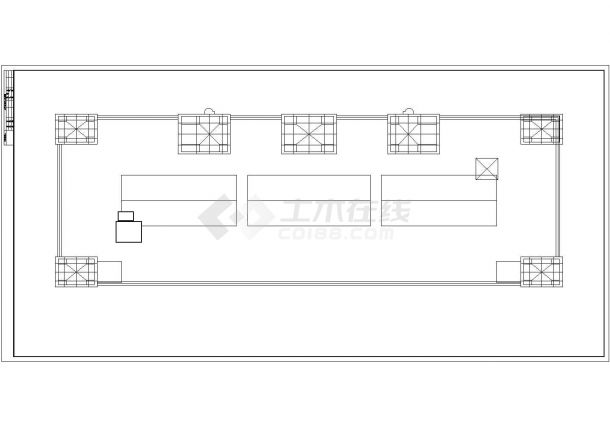 2.4万平米3层钢框架结构购物广场全套建筑设计CAD图纸-图一