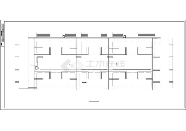 2.4万平米3层钢框架结构购物广场全套建筑设计CAD图纸-图二