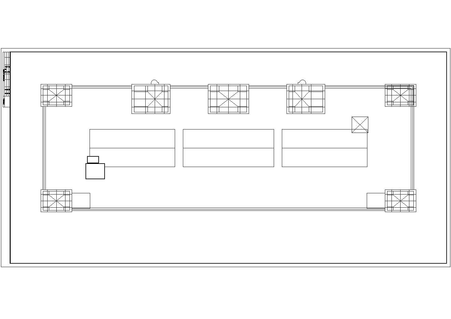 2.4万平米3层钢框架结构购物广场全套建筑设计CAD图纸