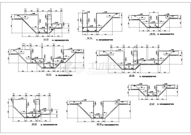 高层办公楼建筑框架结构设计施工CAD图纸-图一
