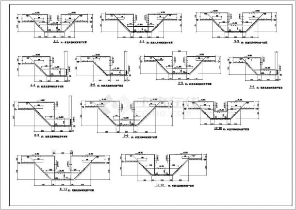 高层办公楼建筑框架结构设计施工CAD图纸-图二
