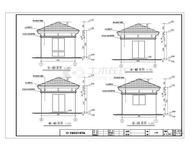 某欧式大门建筑施工cad图纸-图二