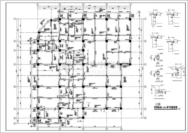 某框架结构商厦结构设计施工图-图二