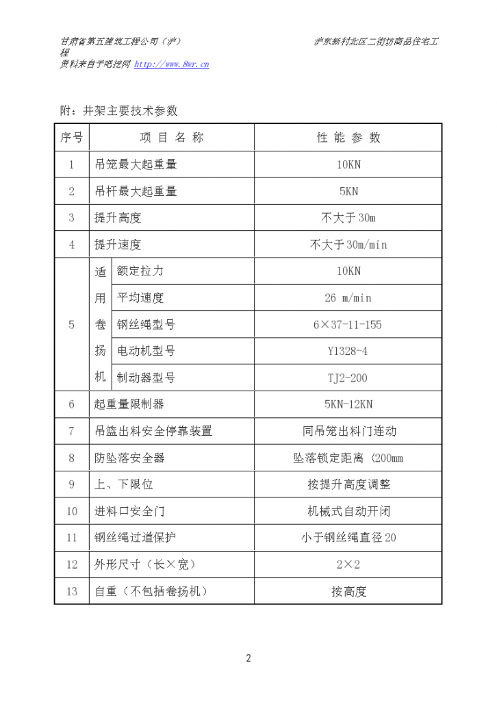 某井架搭拆装修设计施工方案-图二