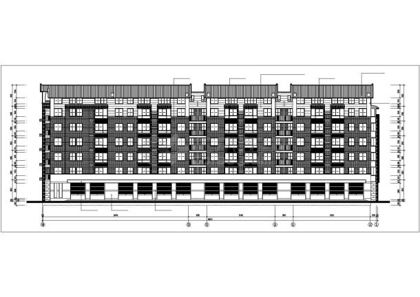 宣城市某高级中学六层砖混结构教职工住宅楼建筑设计CAD图纸（含阁楼）-图一