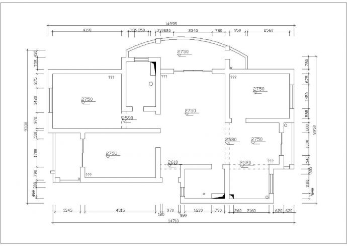 舟山市某高档度假村2层高档别墅全套装饰设计CAD图纸_图1