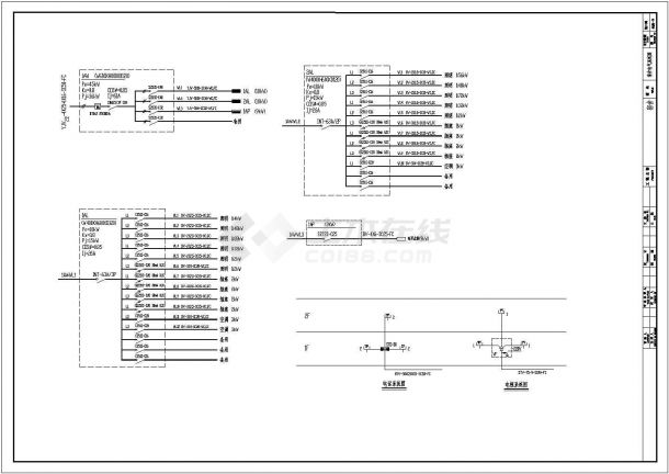 某工厂电气CAD详细设计施工布线图-图一