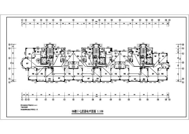 某高层住宅电气设计CAD详细施工图-图二