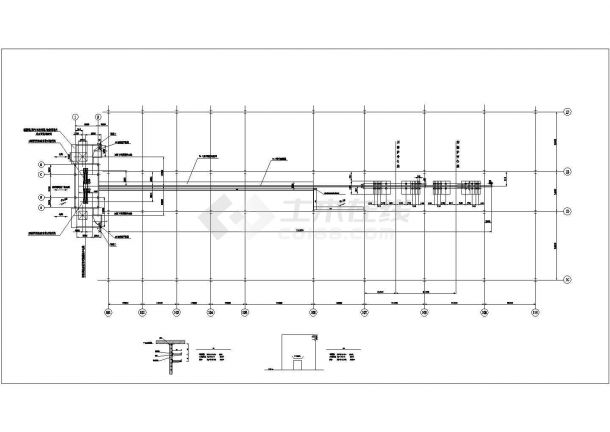 某主控楼及电缆桥架布置电气CAD平面图-图二