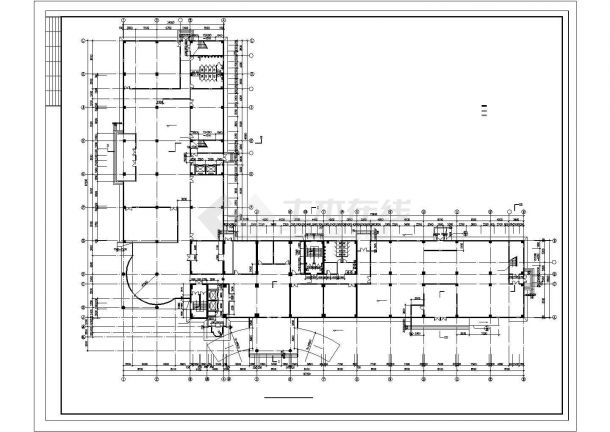 某地下1地上17层L型办公楼建筑施工CAD图纸【长97.2米 宽67.2米 】-图二