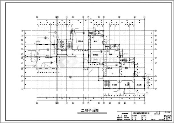 江苏某城市三层幼儿园建筑施工图_幼儿园设计-图二