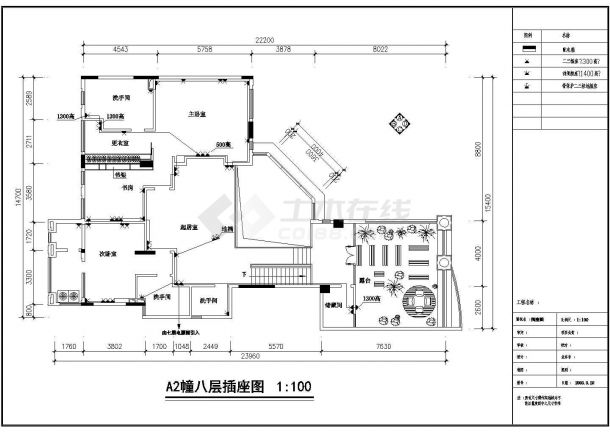 某广州顶级别墅复式实用整套CAD施工设计图-图一