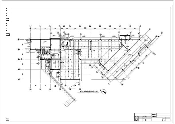 [浙江]8层办公楼建筑给排水施工CAD图纸（气体灭火）-图二