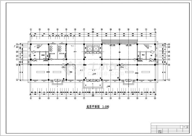 6层5587.6平米混凝土框架结构商务中心毕业设计-图二