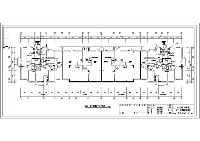 某一类高层住宅电气CAD设计平面图_图1