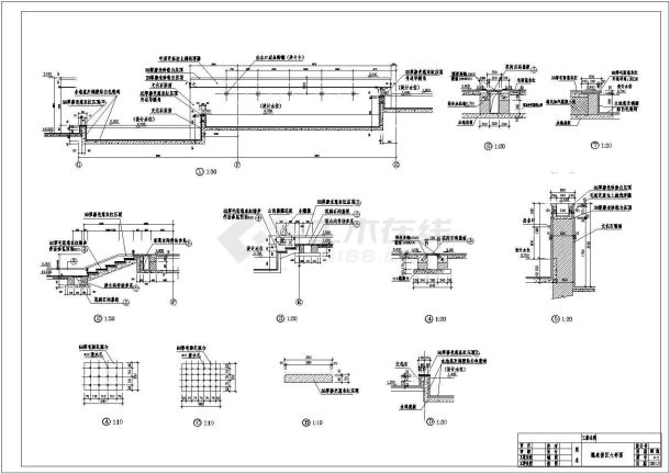 某跳泉景区设计cad详细施工图-图一