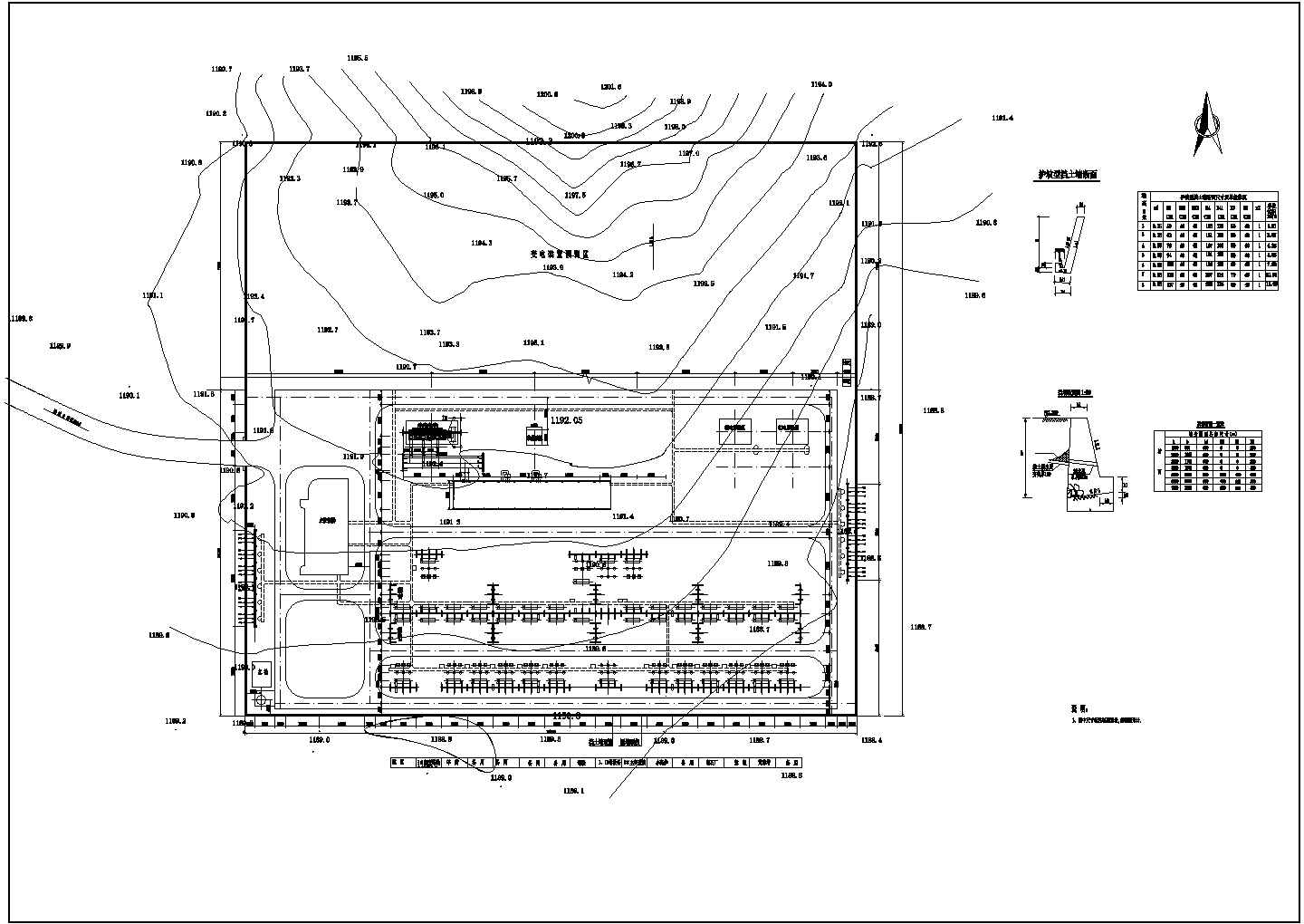 某220kV变电站总体CAD设计平面布置图