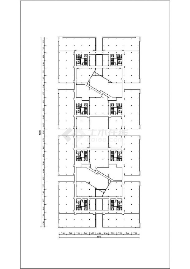 【最新】某四层办公楼建筑方案设计CAD图纸-图一