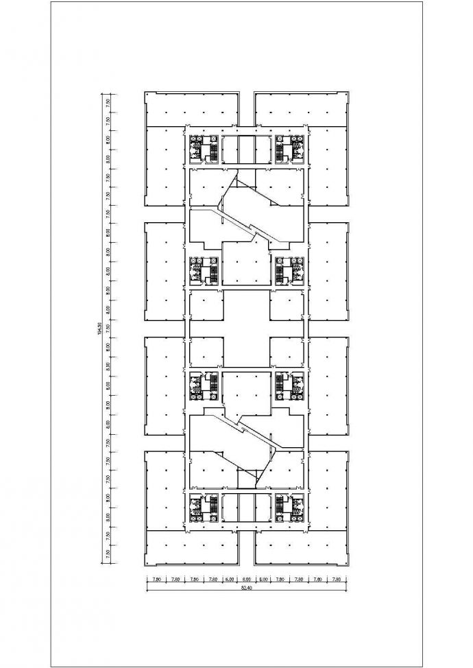 【最新】某四层办公楼建筑方案设计CAD图纸_图1