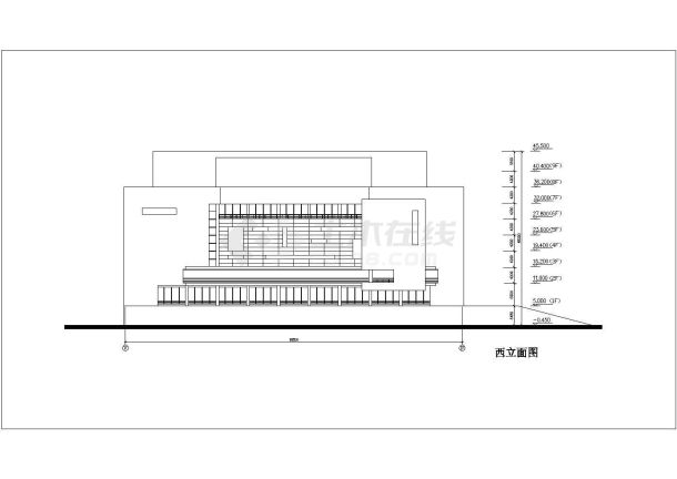 【最新】某九层行政办公楼建筑方案设计CAD图纸-图一