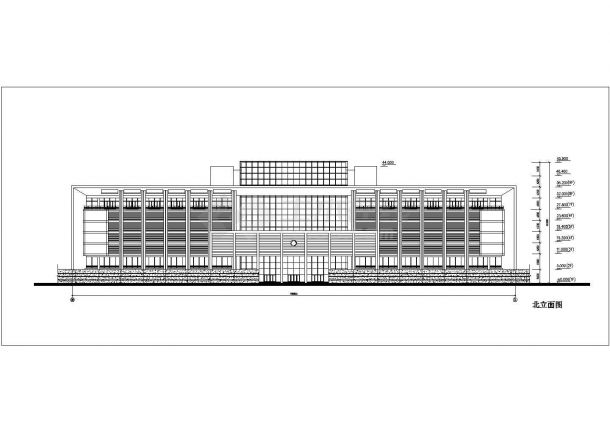 【最新】某九层行政办公楼建筑方案设计CAD图纸-图二