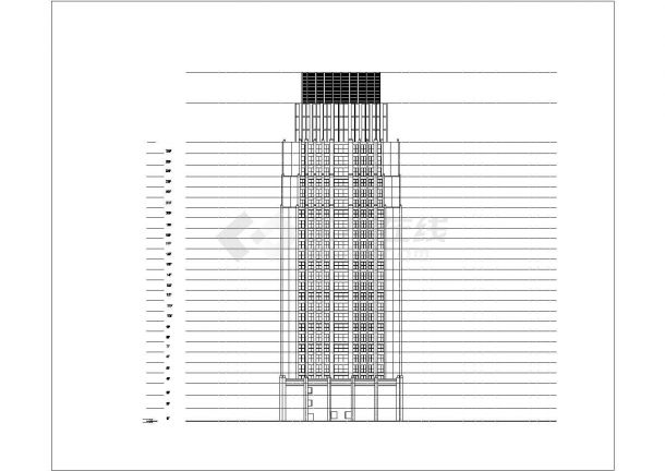 【最新】某高层办公楼建筑方案设计CAD图纸-图一