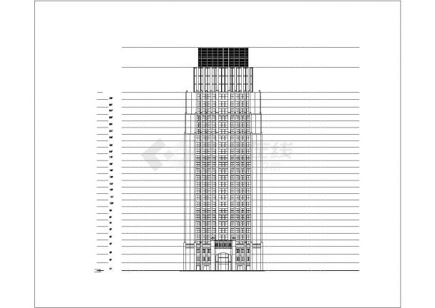 【最新】某高层办公楼建筑方案设计CAD图纸-图二