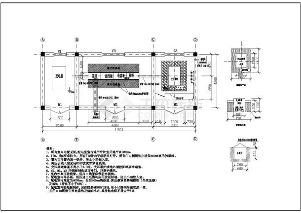 某医院变电站CAD设计配电工程-图二