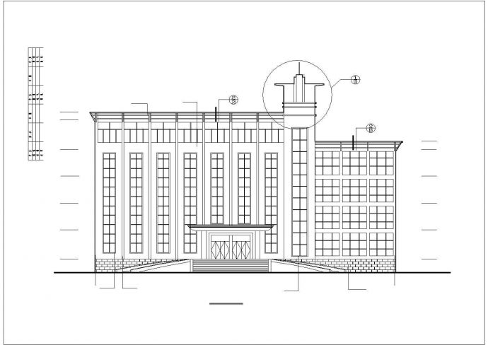 【最新】某企业五层办公楼建筑扩初设计CAD图纸_图1