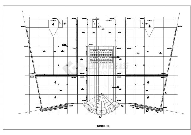某多层框架结构现代超市设计cad全套建施图-图二