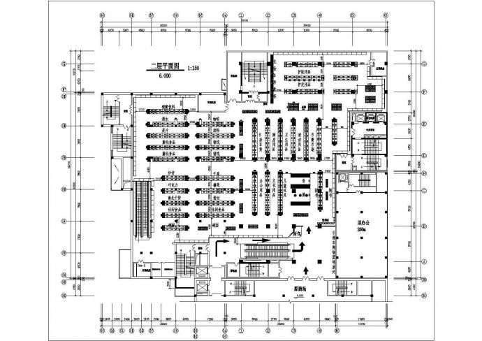 某大型超市功能规划设计cad平面施工图_图1