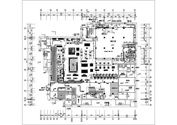某大型超市功能规划设计cad平面施工图-图二