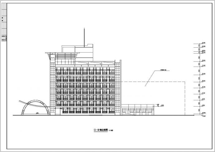 某医院住院大楼CAD建筑构造设计图纸_图1