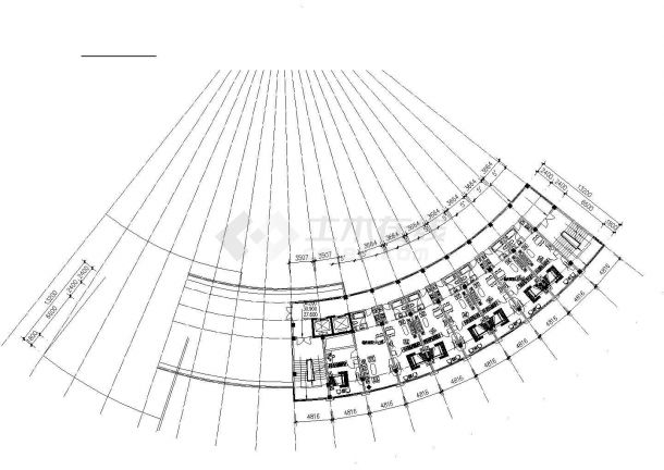 抚州市某商业街1万平米11层框架结构商业办公楼建筑设计CAD图纸-图二