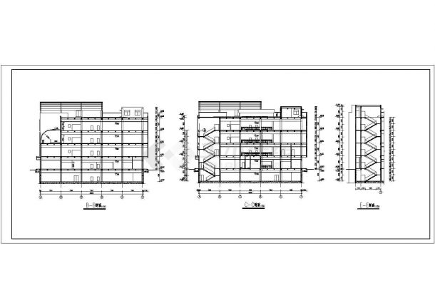 某多层框混结构大型商场设计cad全套建施图-图二