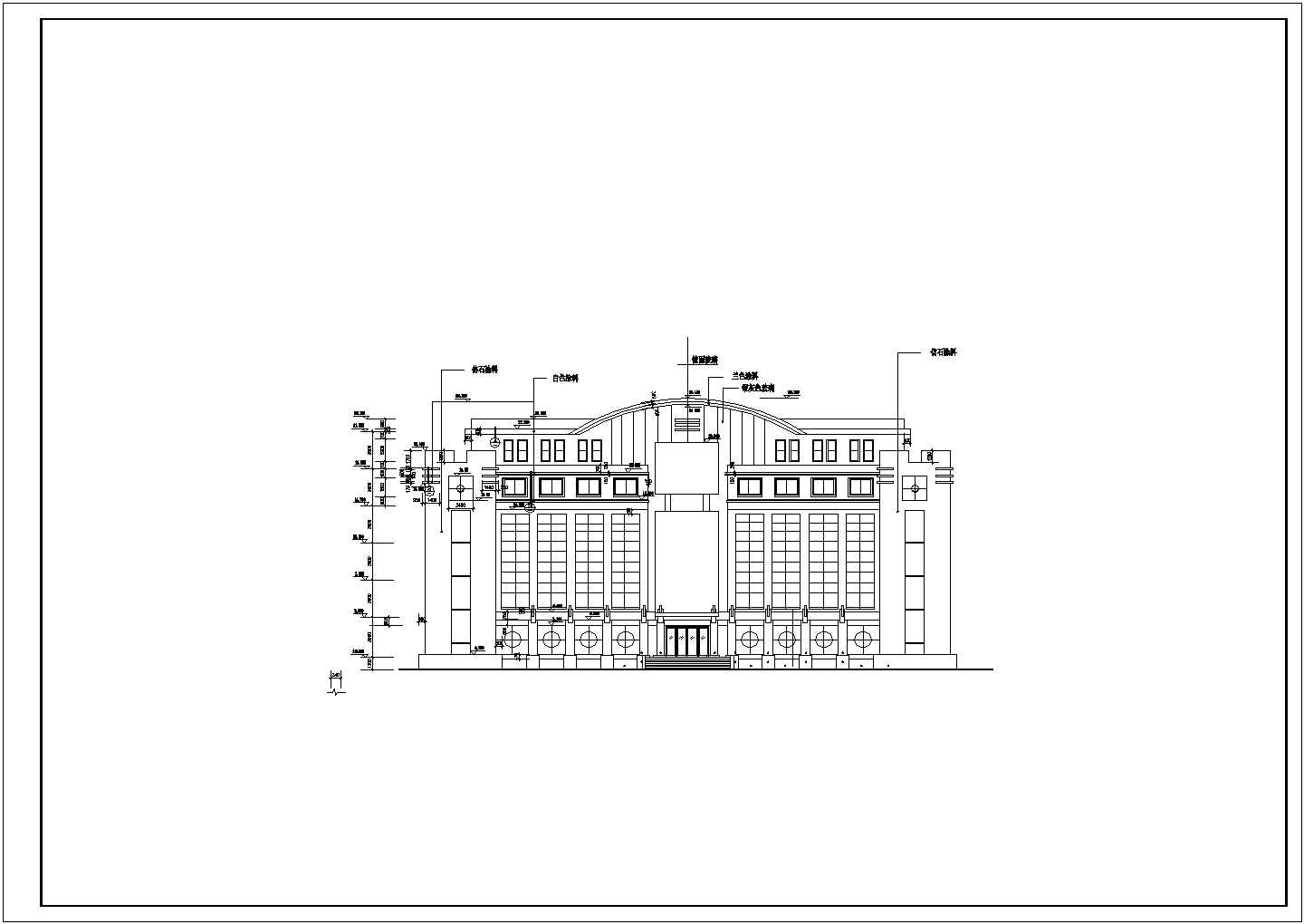 8900平米11层框架结构商务大酒店全套建筑设计CAD图纸（含总平面图）