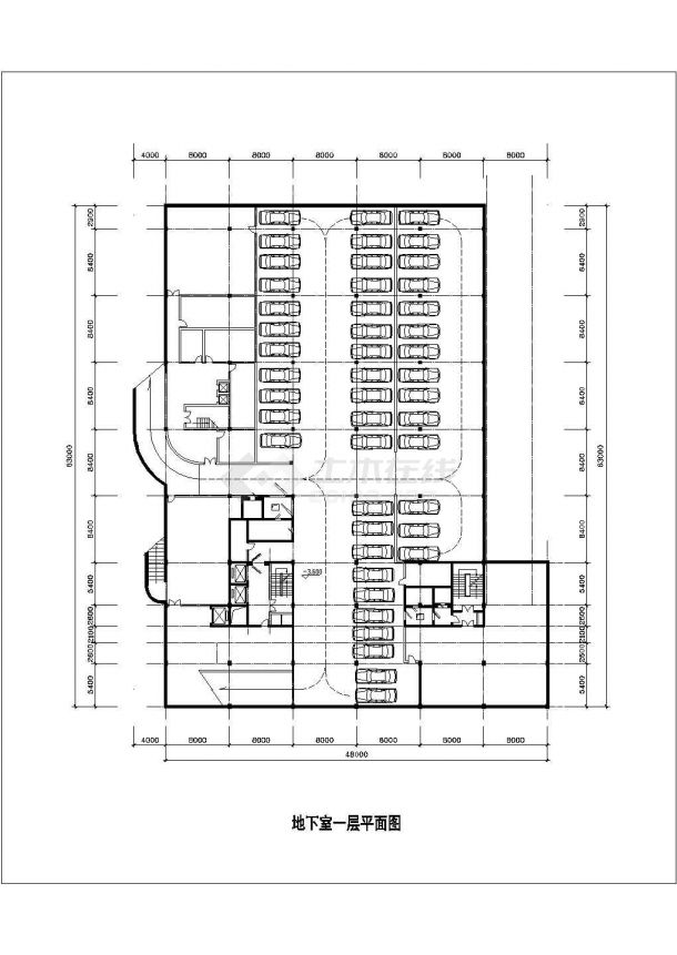盐城市某商业街1.7万平米21层星级大酒店全套平面设计CAD图纸-图一