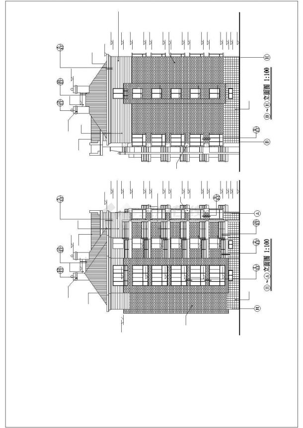 某小区三3600平米栋6+1层框混结构住宅楼建筑设计CAD图纸（含阁楼）-图一