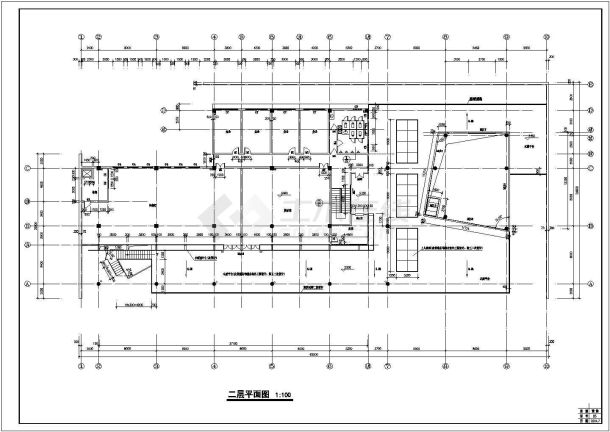 某地上二层框架结构小超市设计cad全套建施图（含设计说明）-图二