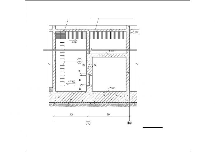 北京某现代化小区地下3层框架结构电气控制室建筑设计CAD图纸_图1